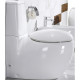 Унитаз CeramaLux 1005 приставной с сиденьем Микролифт, белый, овальный, 39x57 см