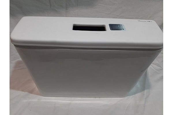 Унитаз компакт CeramaLux 2171 с бачком и сиденьем Микролифт, белый, антивсплеск, 34x60 см