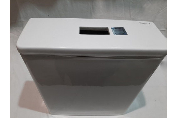 Унитаз компакт CeramaLux 2179 с бачком и сиденьем Микролифт, белый, овальный, 38x60 см