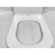 Унитаз CeramaLux 215D приставной с сиденьем Микролифт, белый, антивсплеск, 34x52 см