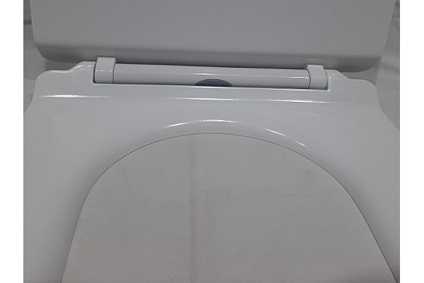 Унитаз CeramaLux 217D приставной с сиденьем Микролифт, белый, овальный, 34x52 см