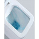Унитаз компакт CeramaLux 1218A с бачком и сиденьем Микролифт, белый, антивсплеск, 36x62 см