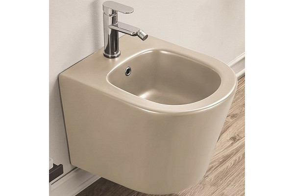 Биде CeramaLux 5330MC подвесное Капучино цвет бежевый, овальное, 36x48 см