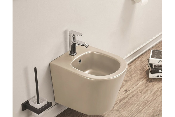 Биде CeramaLux 5330MC подвесное Капучино цвет бежевый, овальное, 36x48 см