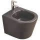 Биде CeramaLux 5330MDH подвесное Серое цвет серый, овальное, 36x49 см