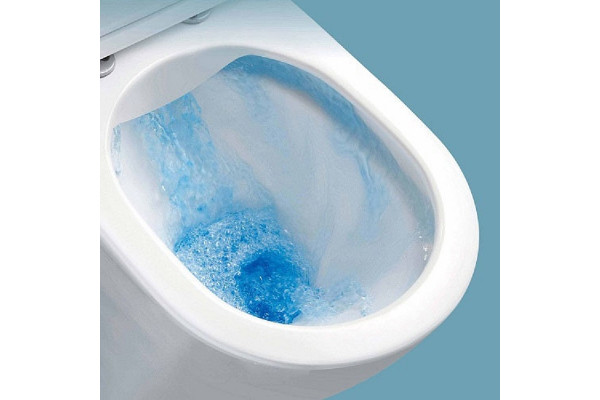 Унитаз CeramaLux 2197 подвесной Белый с сиденьем Микролифт, белый, овальный, 37x49 см