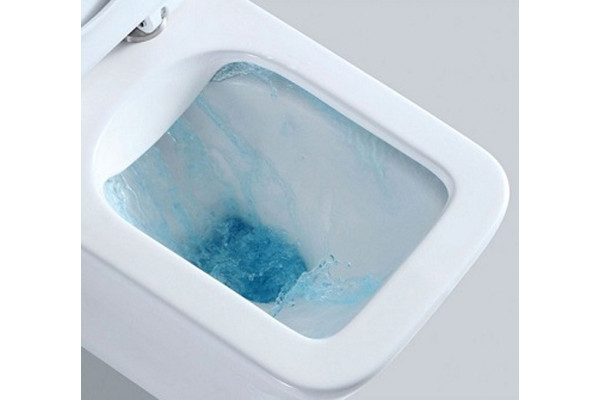 Унитаз CeramaLux 2618E подвесной с сиденьем Микролифт, белый, антивсплеск, 34x49 см