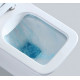 Унитаз CeramaLux 2618E подвесной с сиденьем Микролифт, белый, антивсплеск, 34x49 см