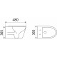Унитаз CeramaLux B2330-4MC подвесной с сиденьем Микролифт, бежевый, овальный, 36x48 см
