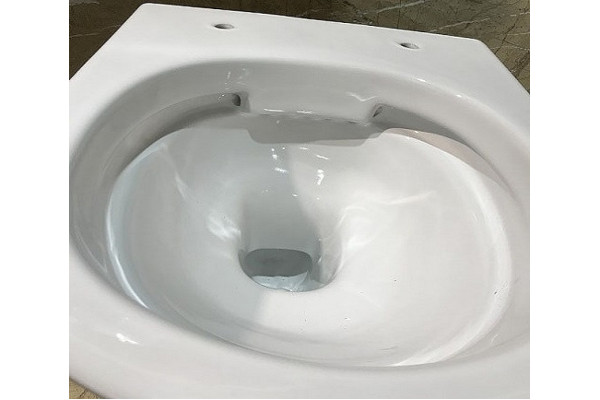 Унитаз CeramaLux 2617Е подвесной с сиденьем Микролифт, белый, овальный, 34x49 см
