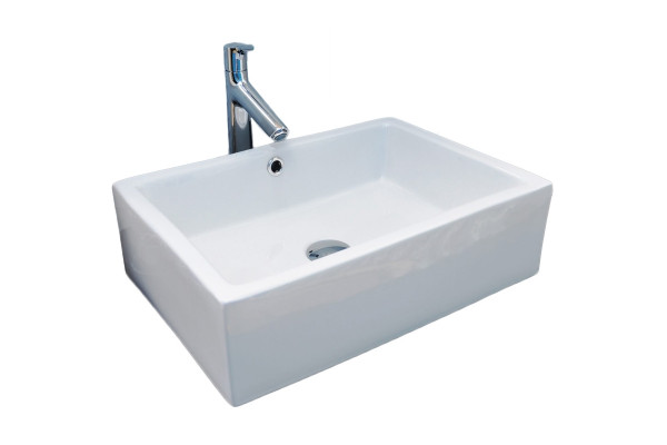 Раковина-чаша CeramaLux 51 9129 Белая прямоугольная, цвет белый
