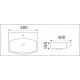 Раковина-чаша CeramaLux 60 78014D Белая прямоугольная, цвет белый