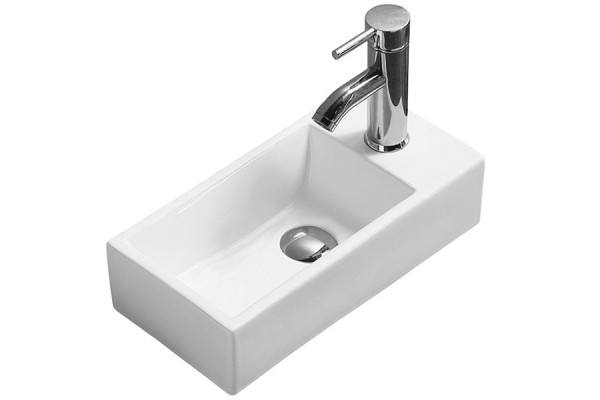 Раковина CeramaLux 41 9048 DL белая прямоугольная, цвет белый