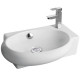 Раковина CeramaLux 43 9100L Белая овальная, цвет белый
