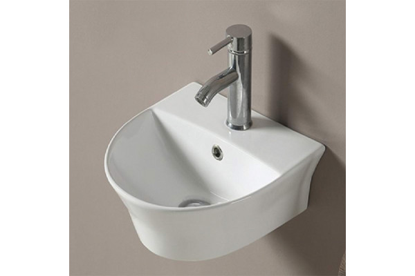 Раковина CeramaLux 55 78370С Белая полукруглая, цвет белый