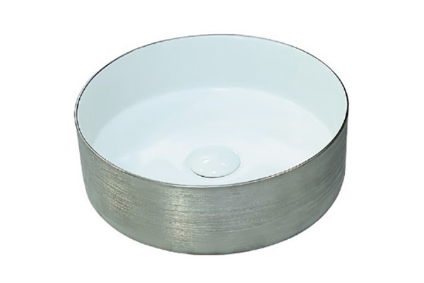 Раковина-чаша CeramaLux 36 C1054-1 Серебряная круглая, цвет серебро