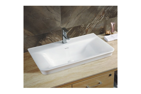 Раковина CeramaLux 60 NY J851 - 60 Белая прямоугольная, цвет белый