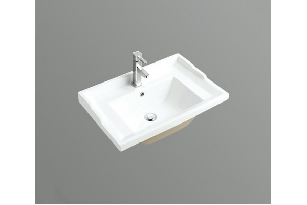 Раковина CeramaLux 70 NYJ840-70 Белая прямоугольная, цвет белый
