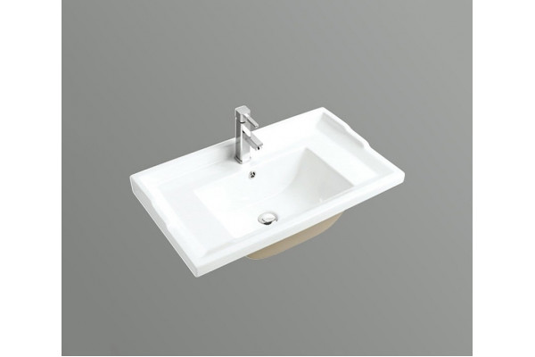 Раковина CeramaLux 80 NYJ840-80 Белая прямоугольная, цвет белый