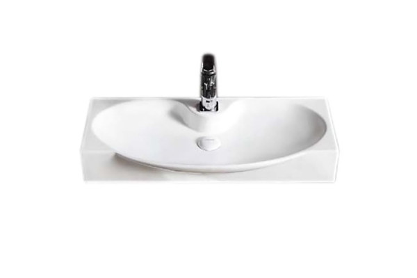 Раковина CeramaLux 68 STR 4282A Белая прямоугольная, цвет белый