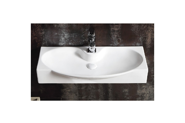Раковина CeramaLux 68 STR 4282A Белая прямоугольная, цвет белый