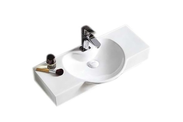 Раковина CeramaLux 70 STR 4280C Белая прямоугольная, цвет белый