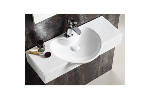Раковина CeramaLux 70 STR 4280C Белая прямоугольная, цвет белый