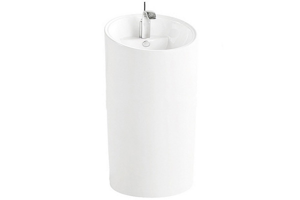 Раковина CeramaLux 48 P7030L Белая круглая, цвет белый