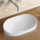 Раковина CeramaLux 58 5006B Белая овальная, цвет белый, на столешницу