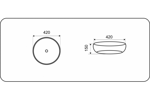 Раковина-чаша CeramaLux 42 J2055 Коричневая круглая, цвет коричневый