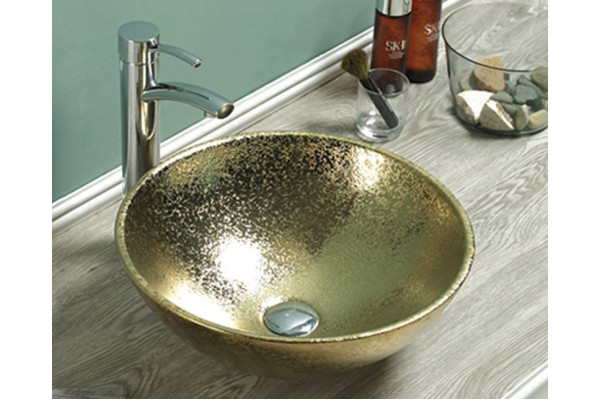 Раковина-чаша CeramaLux 41 7226SJ Золото круглая, цвет золото