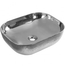 Раковина-чаша CeramaLux 50 D1302H009 Серебро прямоугольная, цвет серебро