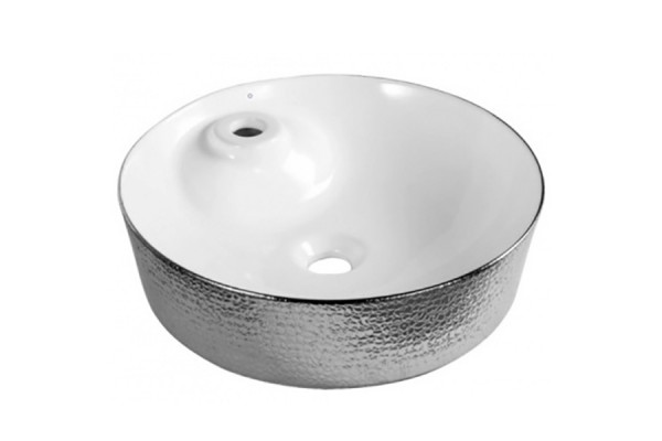 Раковина-чаша CeramaLux 45 D1306H021 Белая Серебряная круглая,  в современном стиле