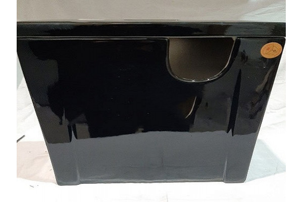 Унитаз компакт CeramaLux NS-2170-18 с бачком и сиденьем Микролифт, черный, прямоугольный, 36x64 см