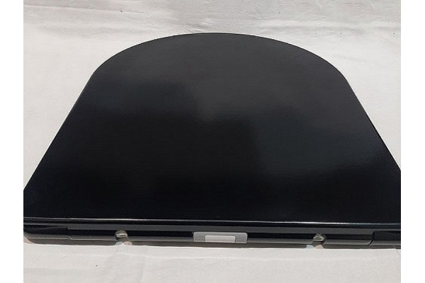 Унитаз компакт CeramaLux NS-2170-18 с бачком и сиденьем Микролифт, черный, прямоугольный, 36x64 см