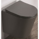 Унитаз CeramaLux B2330-2MDH подвесной Серый матовый с сиденьем Микролифт, серый, овальный, 36x48 см