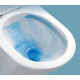 Унитаз подвесной CeramaLux 2619E белый, овальный, антивсплеск, 44x50 см