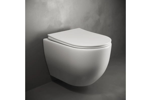 Унитаз подвесной Ceramica Nova Mia Rimless CN1805 белый, овальный, 36x52 см