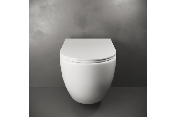 Унитаз подвесной Ceramica Nova Mia Rimless CN1805 белый, овальный, 36x52 см