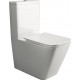 Унитаз-компакт Ceramica Nova Cubic CN1803 с сиденьем-крышкой, белый, прямоугольный, 36x64 см