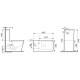 Унитаз-компакт Ceramica Nova Cubic CN1803 с сиденьем-крышкой, белый, прямоугольный, 36x64 см