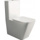 Унитаз-компакт Ceramica Nova Cubic CN1803 с сиденьем-крышкой, белый, прямоугольный, 36x64 см