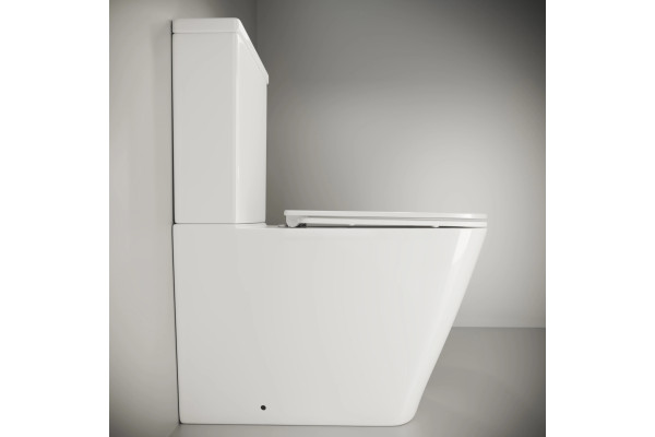 Унитаз-компакт Ceramica Nova Cubic CN1803 с сиденьем-крышкой, белый, прямоугольный, 36x64 см
