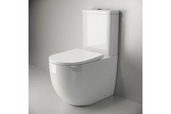Унитаз-компакт Ceramica Nova Mia Rimless CN1801 белый, овальный, 36x62 см