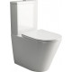 Унитаз напольный Ceramica Nova Highlight Rimless CN1802-B c сиденьем-крышкой белый, овальный, 36x61 см