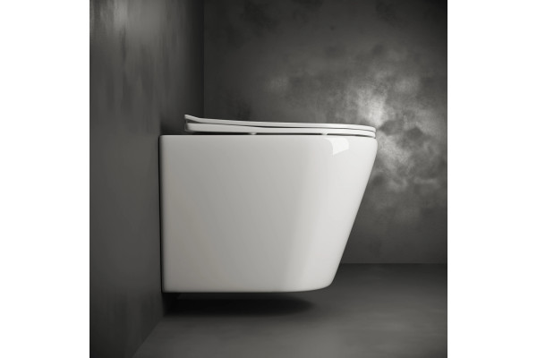 Унитаз подвесной Ceramica Nova Highlight Rimless CN1804 белый, овальный, 36x52 см