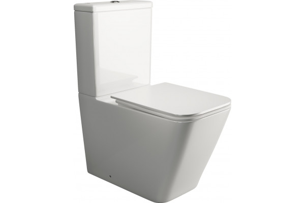 Унитаз напольный Ceramica Nova Cubic CN1803-B белый, прямоугольный, 36x64 см