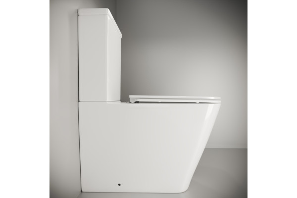 Унитаз напольный Ceramica Nova Cubic CN1803-B белый, прямоугольный, 36x64 см