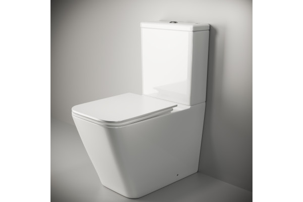 Унитаз напольный Ceramica Nova Cubic CN1803-B белый, прямоугольный, 36x64 см