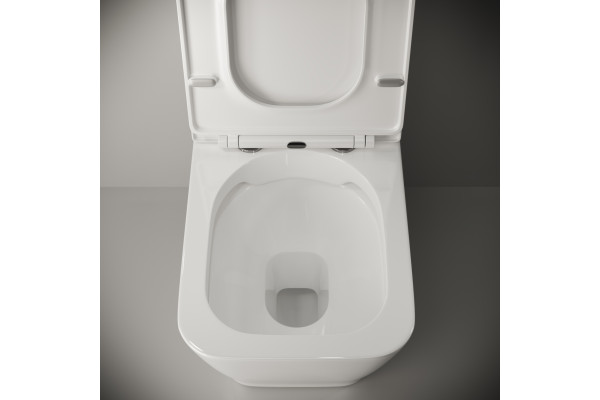 Унитаз напольный Ceramica Nova Cubic CN1803-B белый, прямоугольный, 36x64 см